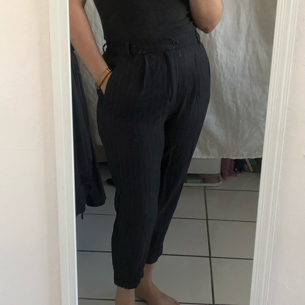 Zara striped grey trouser